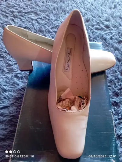 Zapatos de Tacón Beige Verónica Talla 38 - miniatura 1