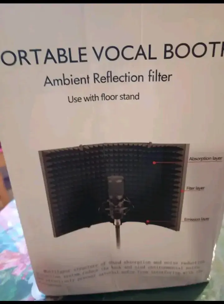 Cabina Vocal Portátil con Filtro de Reflexión - 1