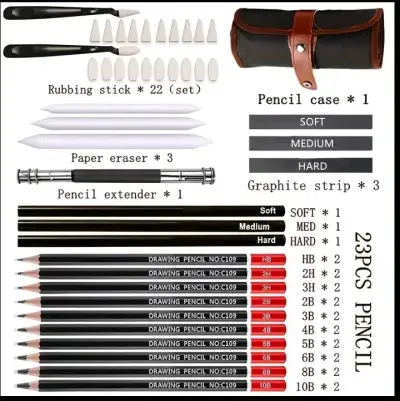 Set de Dibujo Artístico 56 Piezas con Estuche - miniatura 2