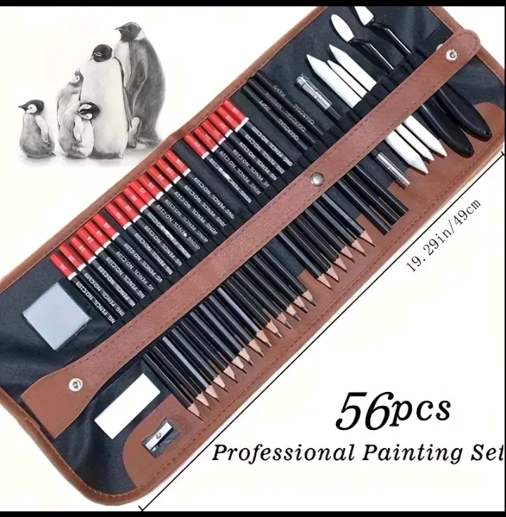 Set de Dibujo Artístico 56 Piezas con Estuche - 6