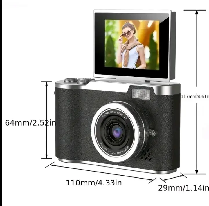 Cámara digital 4K con pantalla abatible - 2