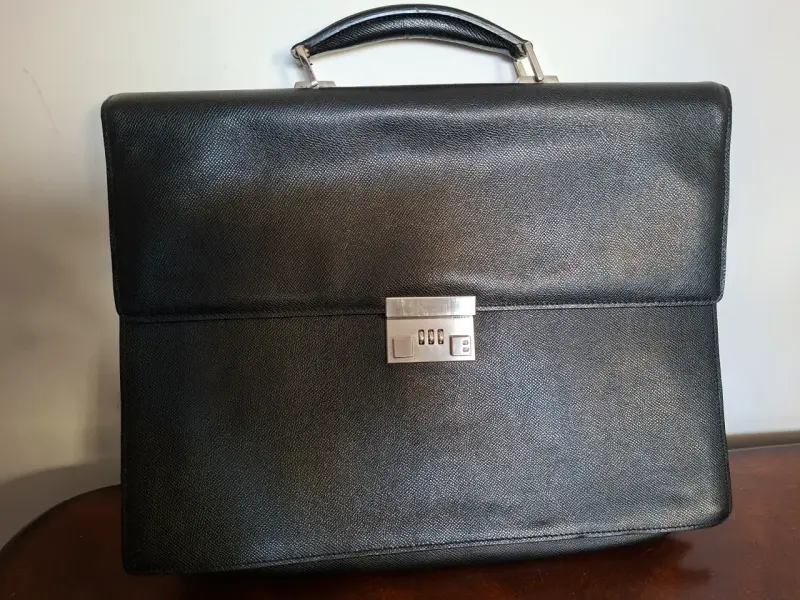 Maletín ejecutivo de cuero negro Bally - 1