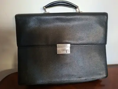 Maletín ejecutivo de cuero negro Bally - miniatura 1