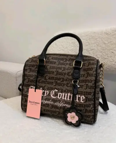 Bolso de mano Juicy Couture marrón con estampado - miniatura 1