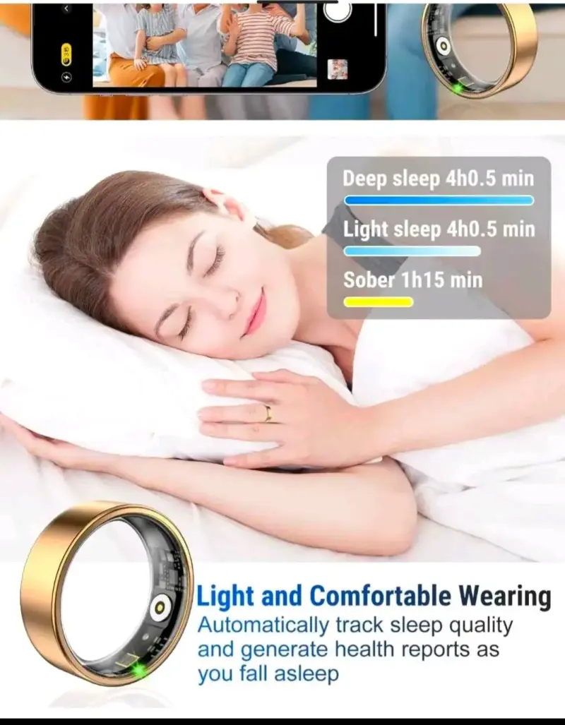 Anillo inteligente para seguimiento de sueño y salud - 3