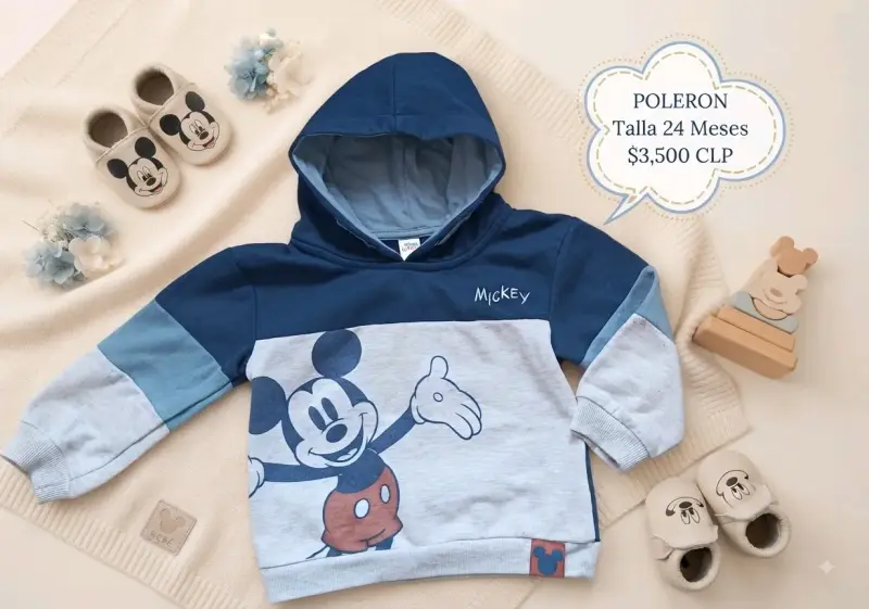 Polerón Mickey Mouse para niño 24 meses