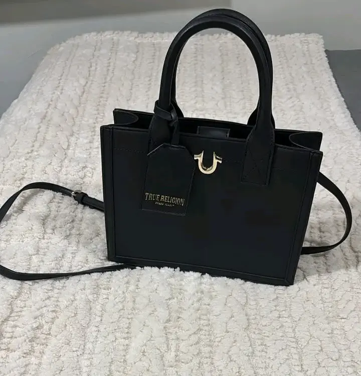 Bolso negro True Religion con correa ajustable - 1