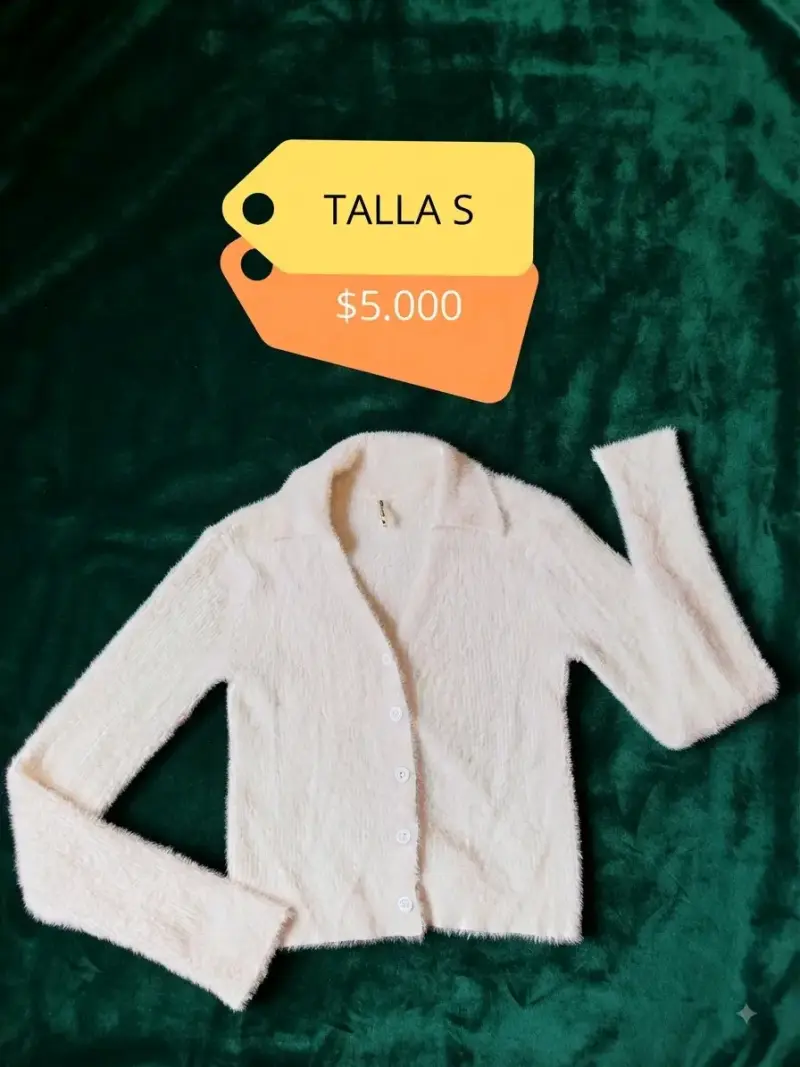 Cardigan de mujer blanco talla S