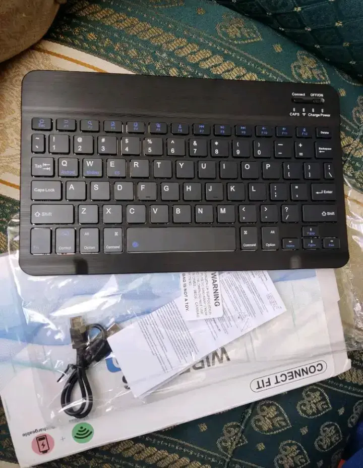 Teclado inalámbrico Bluetooth compacto negro - 2
