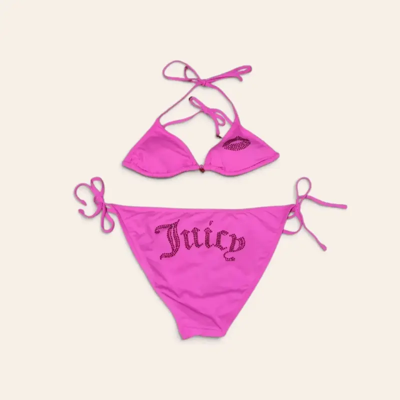 Bikini rosa Juicy Couture con diseño brillante