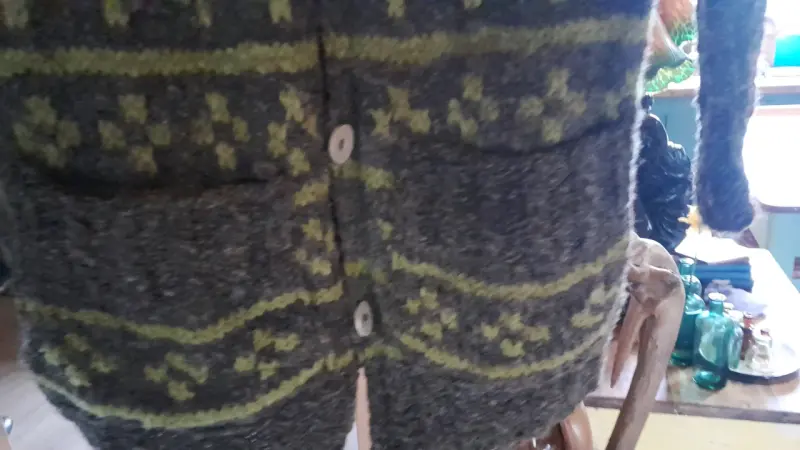 Chaleco de lana natural con diseño - 2