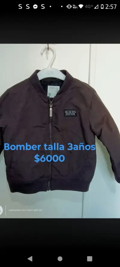 Chaqueta bomber para niño talla 3 años - miniatura 1