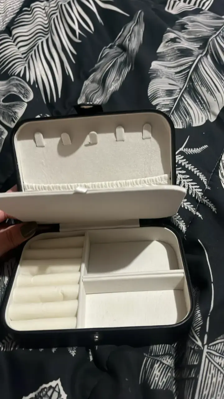 Estuche organizador de joyas negro - 2