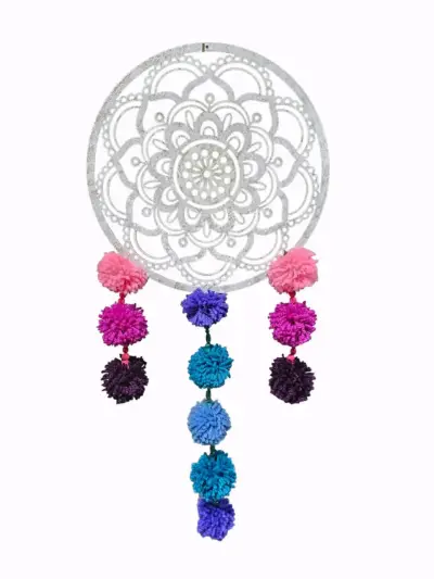 Atrapasueños colgante madera mandala - miniatura 1