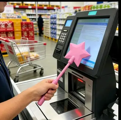 Varita mágica rosa de plástico para niños - miniatura 2