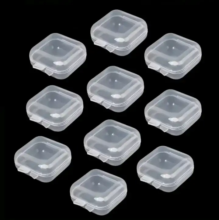 Set de 10 cajas plásticas transparentes pequeñas - 1