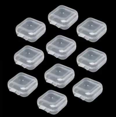Set de 10 cajas plásticas transparentes pequeñas - miniatura 1