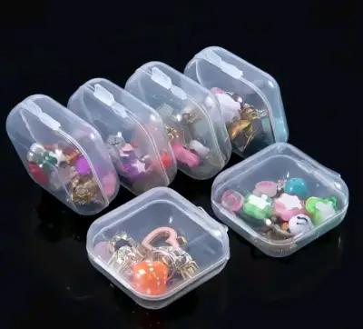 Set de 10 cajas plásticas transparentes pequeñas - miniatura 2