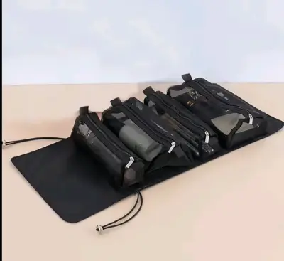 Organizador de maquillaje plegable negro - miniatura 1