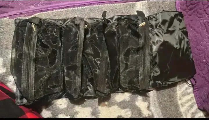 Organizador de maquillaje plegable negro - 2