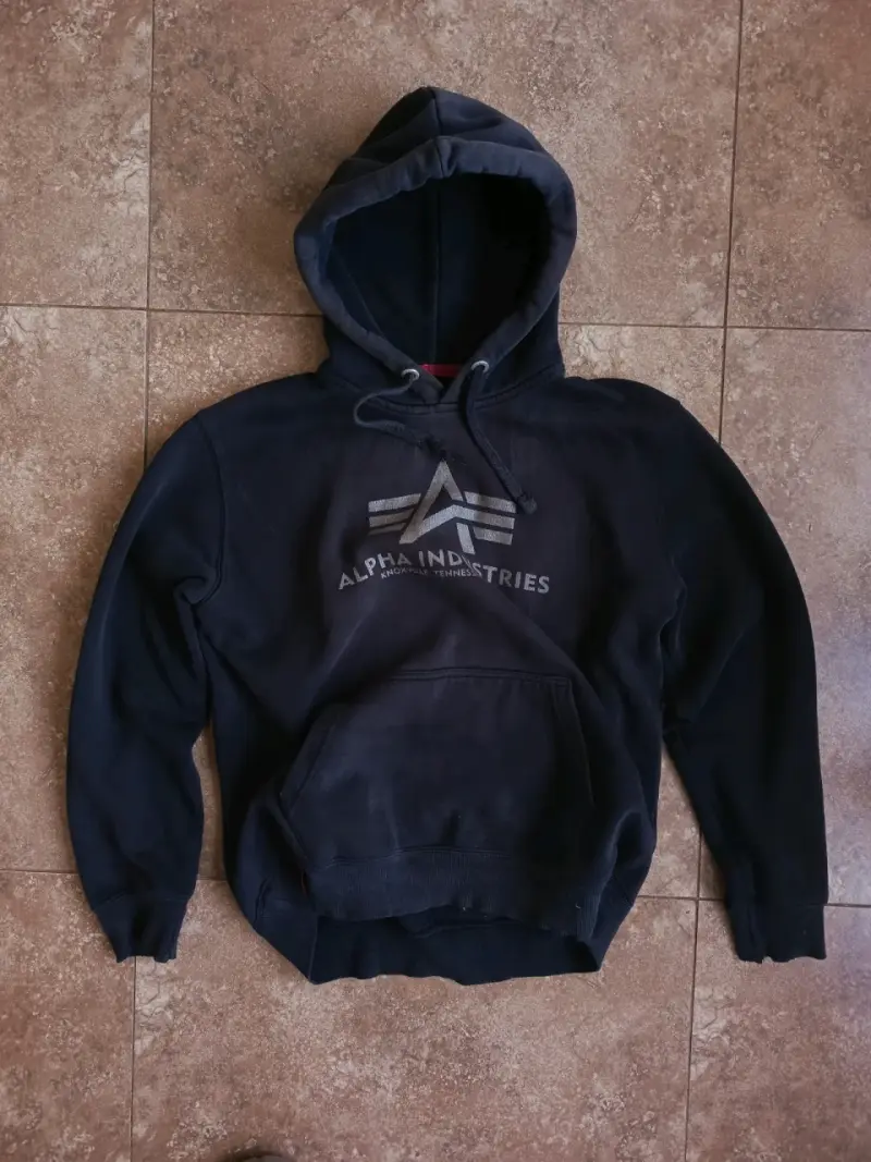 Hoodie Alpha Industries negro - 1