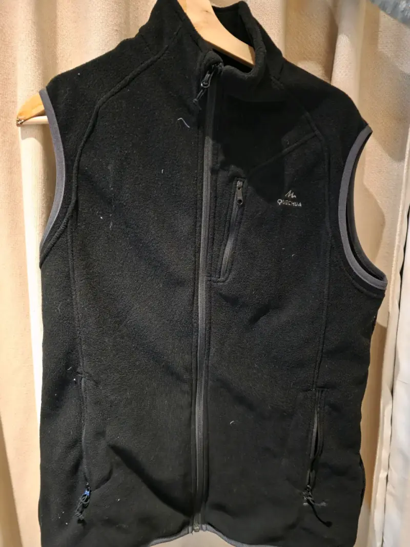 Chaleco polar negro Quechua para hombre