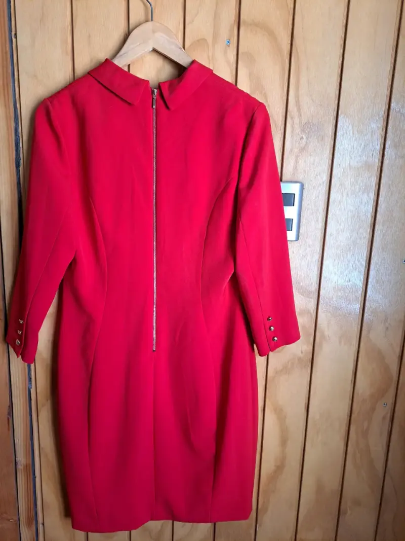 Vestido rojo elegante talla 40 - 2