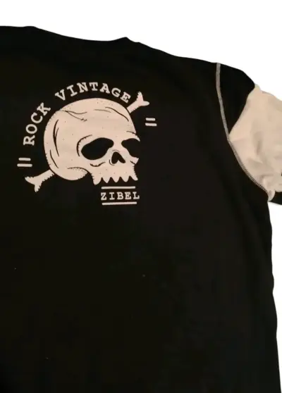 Polerón Zibel Rock Vintage Negro con Calavera - miniatura 2