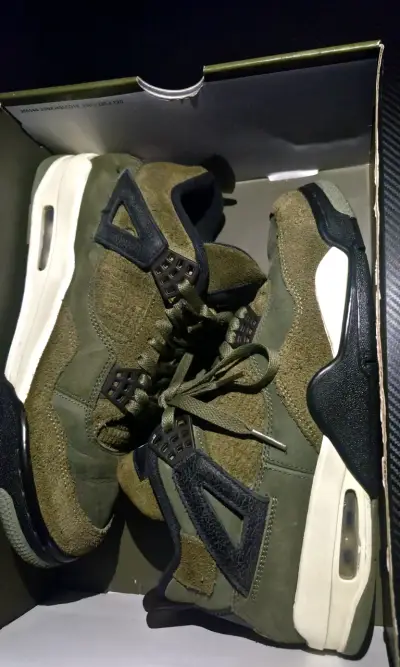 Zapatillas deportivas Air Jordan 4 verde oliva - miniatura 2