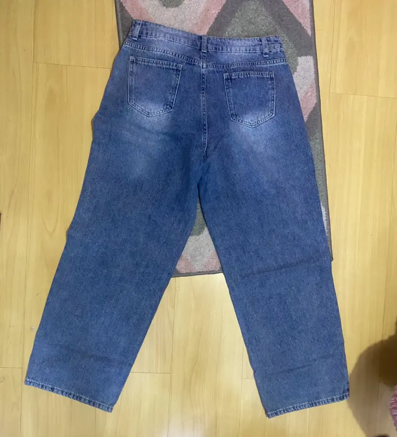 Jeans de mezclilla azul para mujer - 2