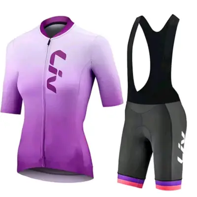 Conjunto de Ciclismo Liv para Mujer en Morado - miniatura 1