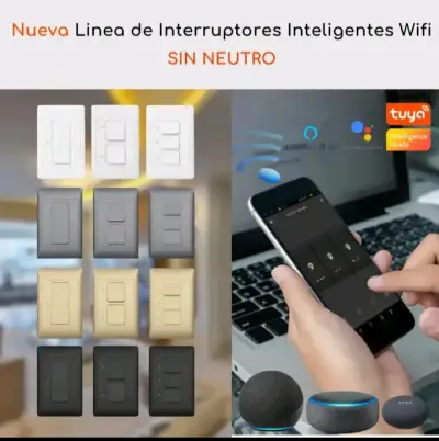 Interruptor inteligente WiFi sin neutro Tuya - miniatura 2