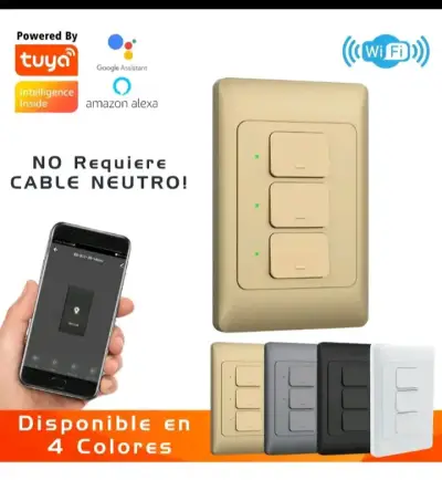 Interruptor inteligente WiFi sin neutro Tuya - miniatura 4