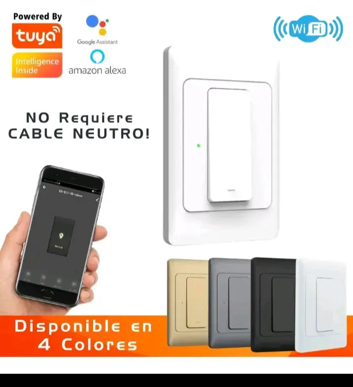 Interruptor inteligente WiFi sin neutro Tuya - 5