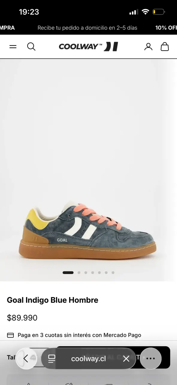 Zapatillas Coolway Goal azul y amarillo - 5