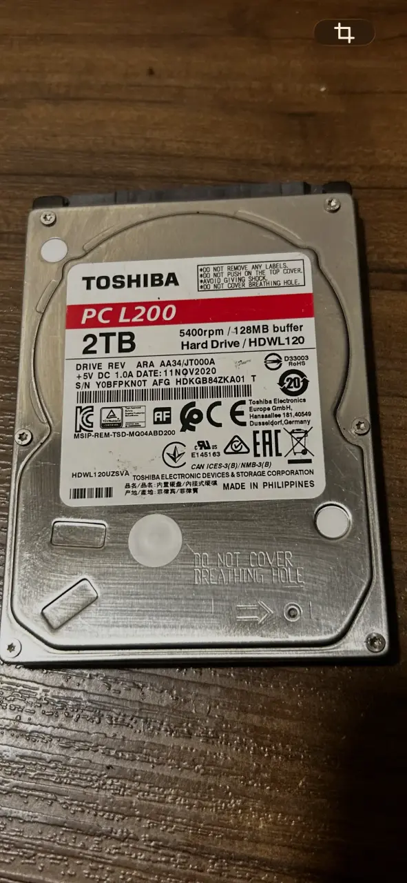 Disco Duro Toshiba 2TB PC L200 - 1