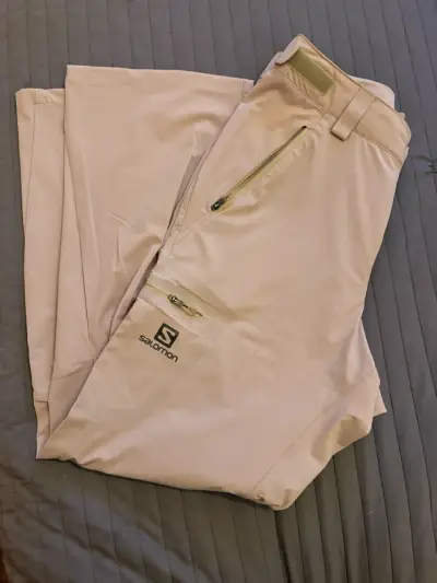 Pantalones de senderismo Salomon beige - miniatura 1