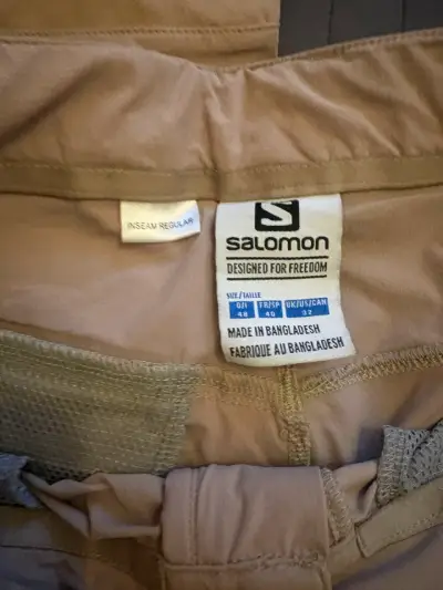 Pantalones de senderismo Salomon beige - miniatura 2