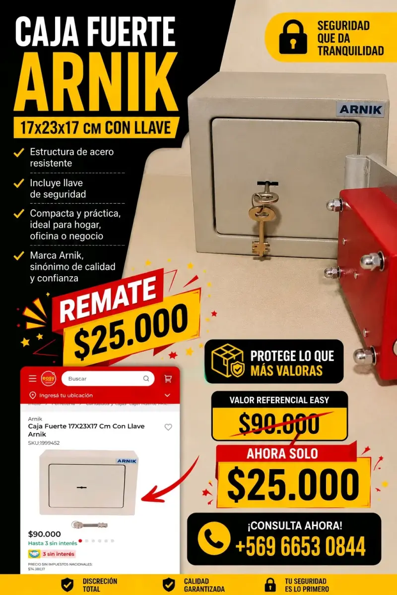Caja fuerte Arnik con llave