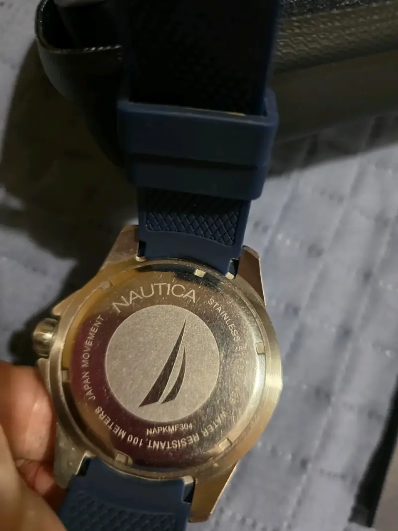 Reloj Nautica resistente al agua con correa azul - 2