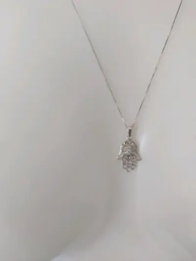 Joyas, Cadena con DIJE MANO FATIMA 2.33 GR oro Bla - miniatura 3