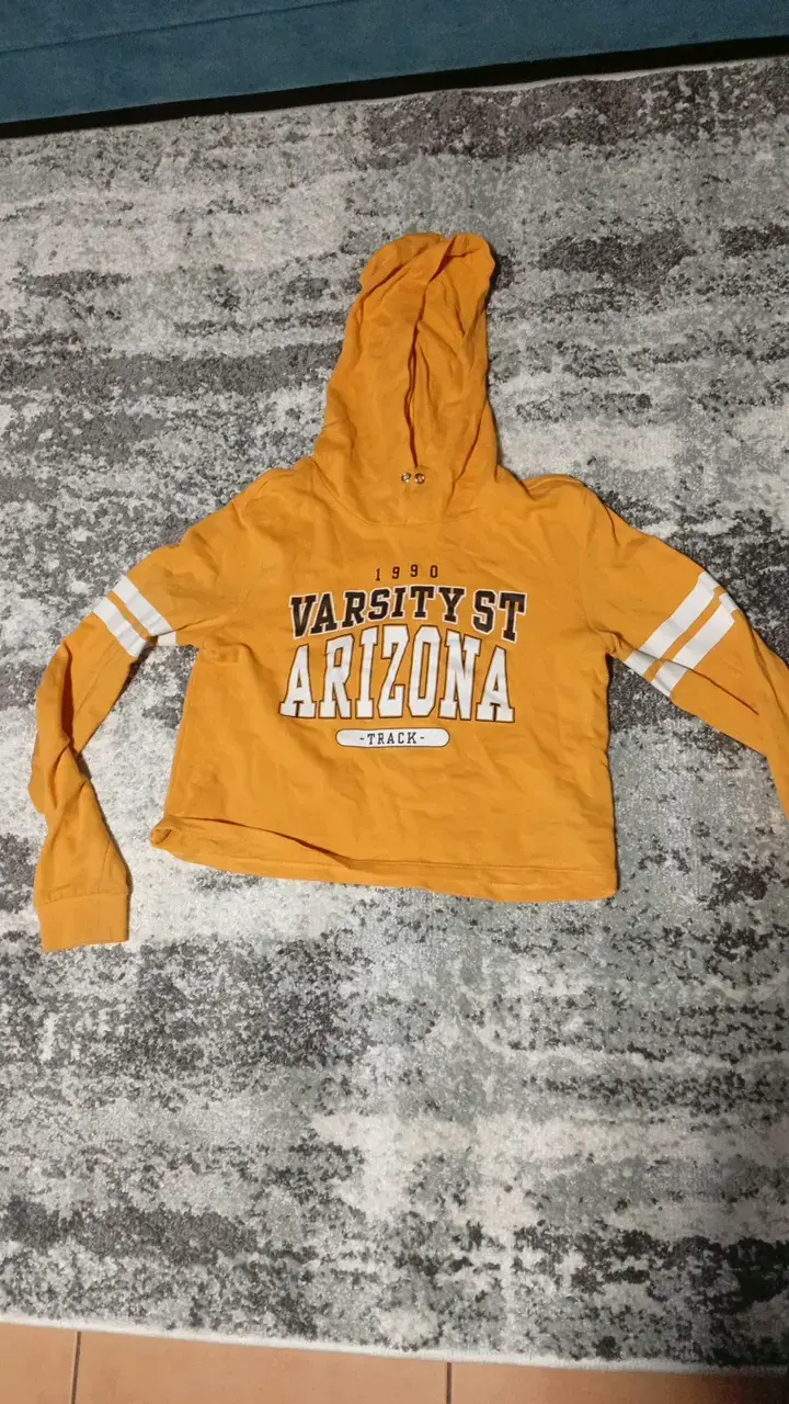 Polerón con capucha amarillo Varsity St Arizona - 1