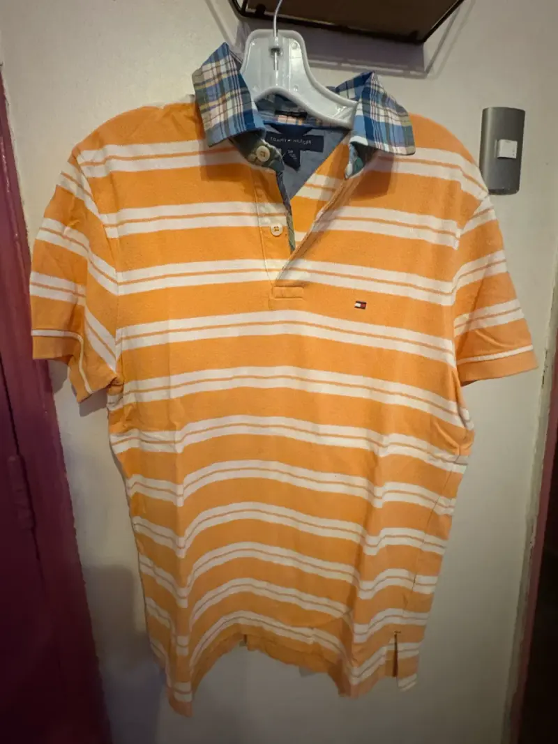 Polera Polo Rayada Naranja Tommy Hilfiger - 2