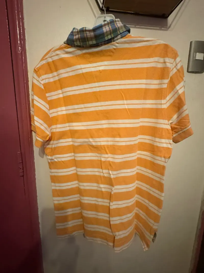 Polera Polo Rayada Naranja Tommy Hilfiger - 3