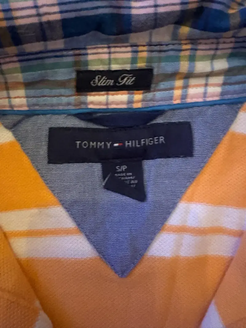 Polera Polo Rayada Naranja Tommy Hilfiger - 4