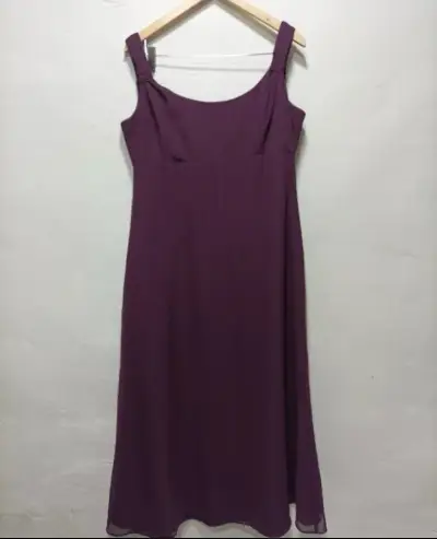 Vestido largo morado sin mangas elegante - miniatura 1