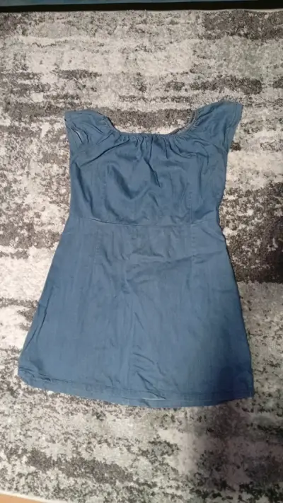 Vestido azul casual para mujer - miniatura 1