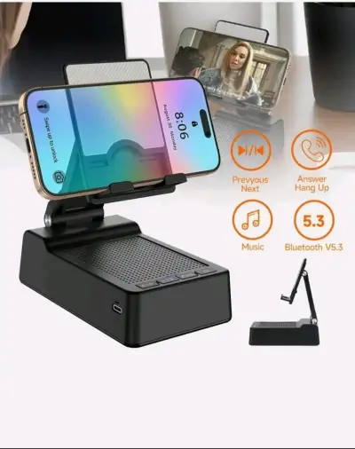 Soporte de Teléfono con Altavoz Bluetooth 5.3 - miniatura 1
