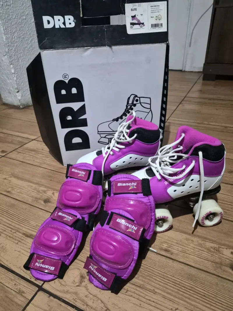 Patines de cuatro ruedas DRB con protecciones - 4