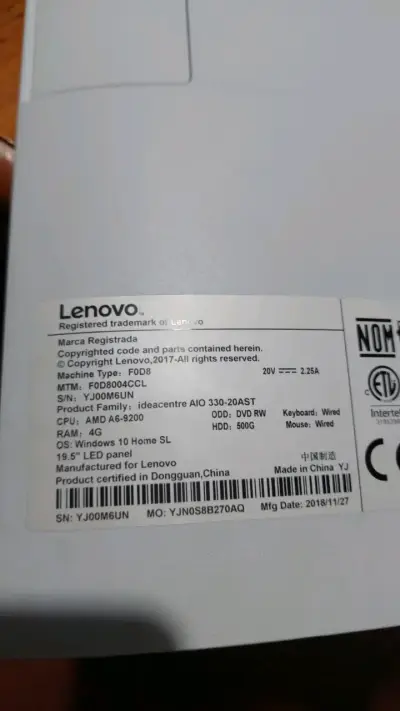 Computador Lenovo All-in-One 19.5 pulgadas - miniatura 2